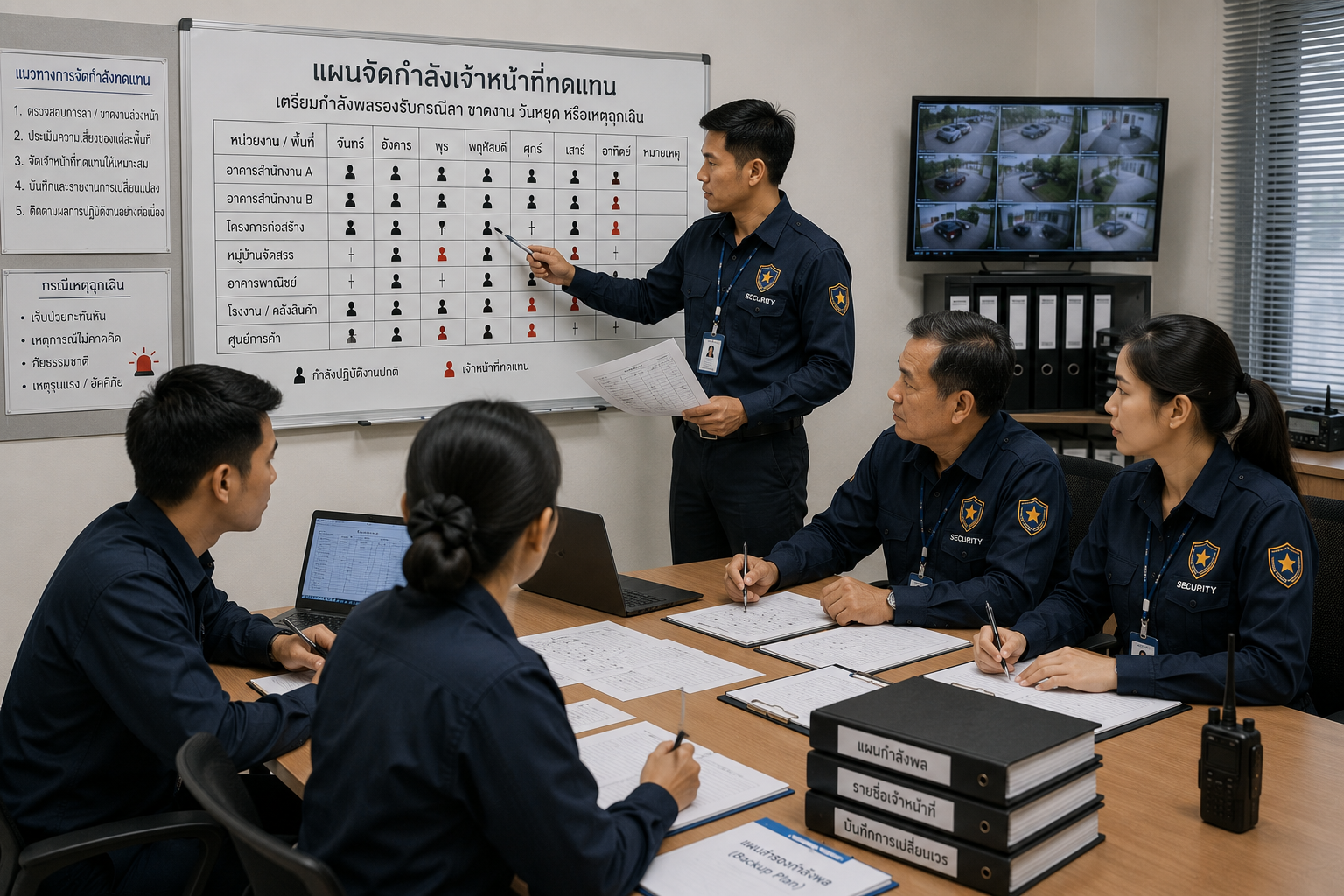 การจัดเจ้าหน้าที่รักษาความปลอดภัยทดแทน